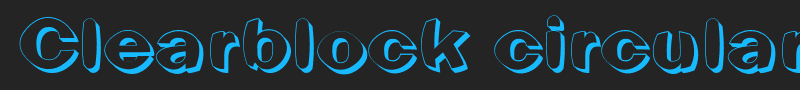 Clearblock circular - 3DFX font